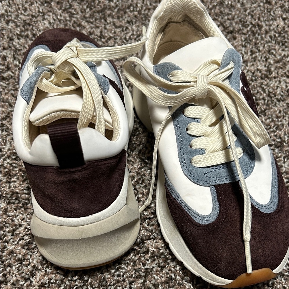 Tory Burch White, Blue, and Brown Sneakers - Picture 6 of 8